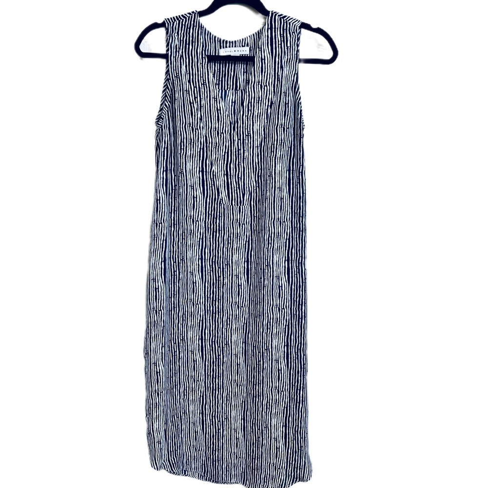 Loyal Hana Maternity/Nursing Striped Sleeveless Midi Dress Sz S Worn Once